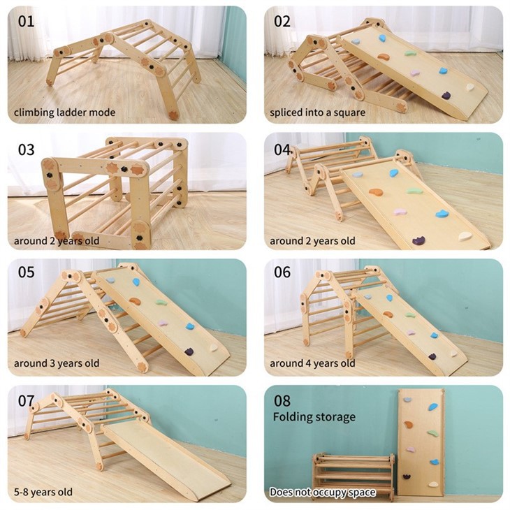 Wooden 8 in 1Climber Frame Toys