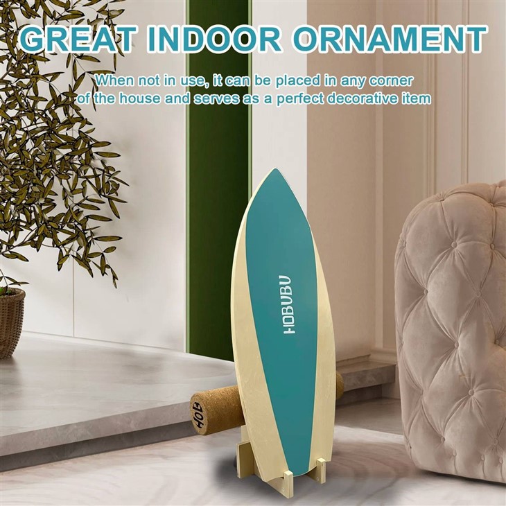 Wooden Balance Board With Cork Roll